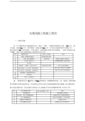 通信光缆线路施工规范（2014年修订版）要点解析